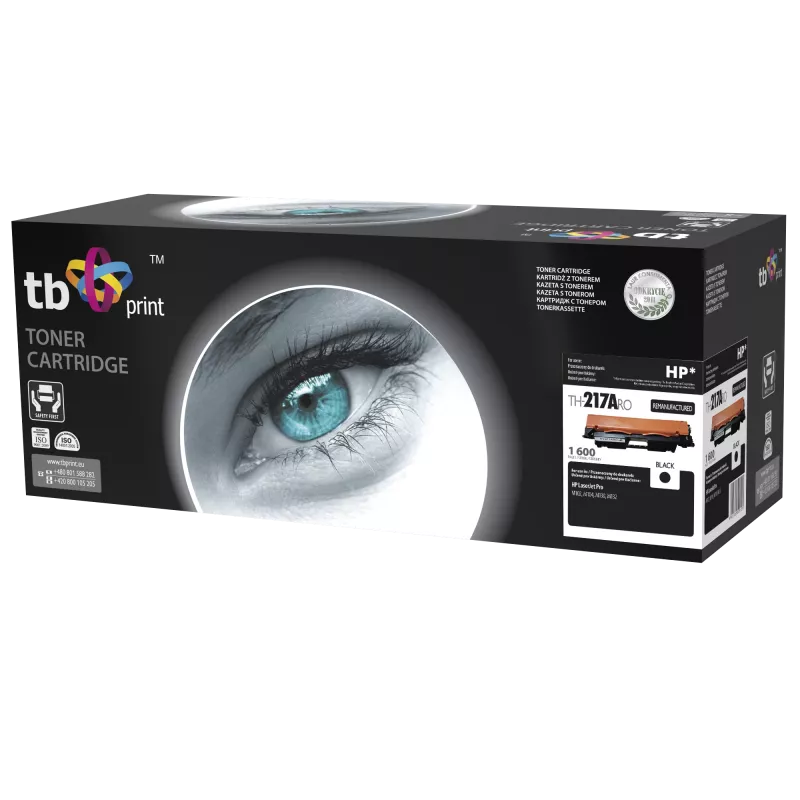 Toner TB compatível com HP CF217A LJ 104, BK, recondicionado