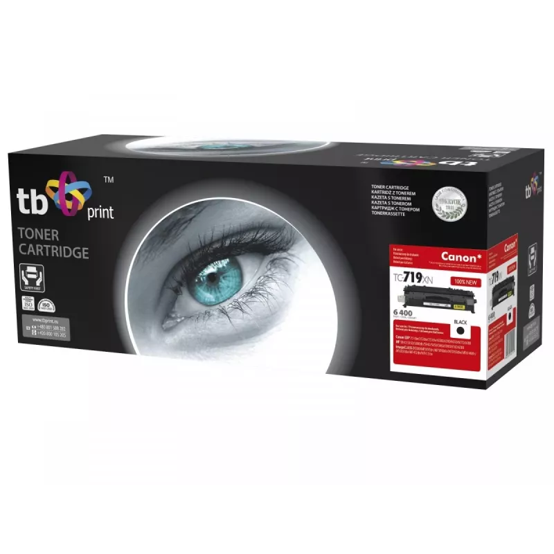 Toner TB compatível com Canon CRG-719HBK, preto, 6400, novo