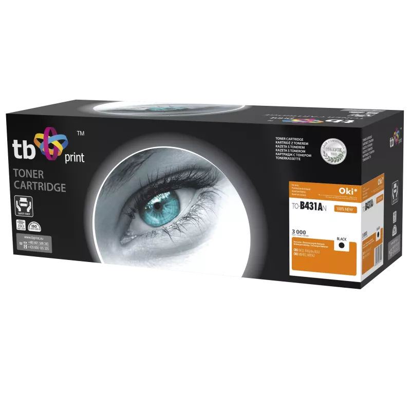 Toner para OKI B411/B431 TO-B431AN BK 100% novo