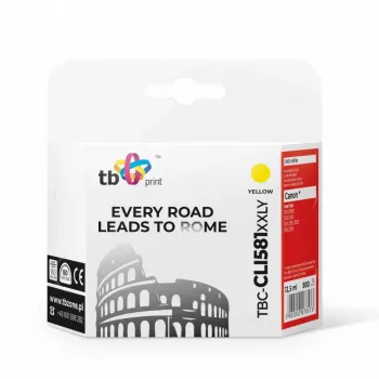 Tinteiro TB compatível com Canon CLI-581XXL, TBC-CLI81XXLC Y 100% novo