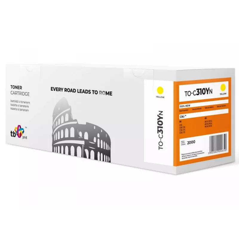 Toner para OKI C310 TO-C310YN amarelo 100% novo