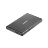 Caixa NATEC RHINO GO USB 3.0 para HDD/SSD SATA de 2,5'', preto alumínio