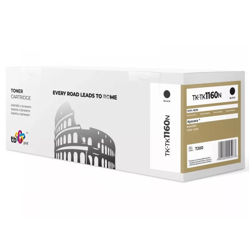 Toner para Kyocera TK-1160 preto TK-TK1160N 100% novo