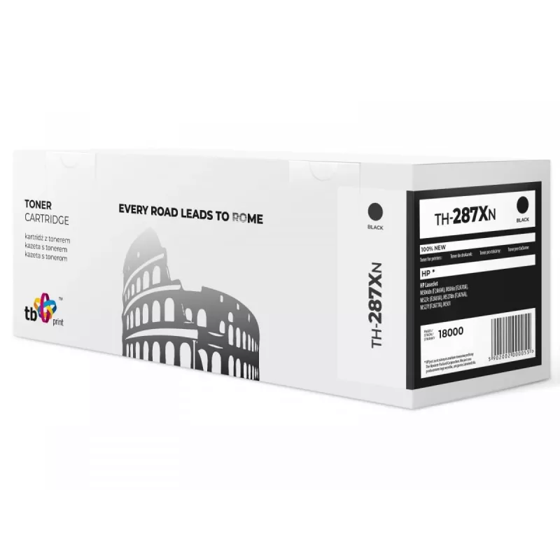 Toner TB compatível com HP CF287X, preto, 18000, novo