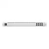 Switch de rede L2 Gerido UBIQUITI USW-Aggregation — 8 slots SFP+, suporte 10G, sem ventoinha, rack 1U, prateado
