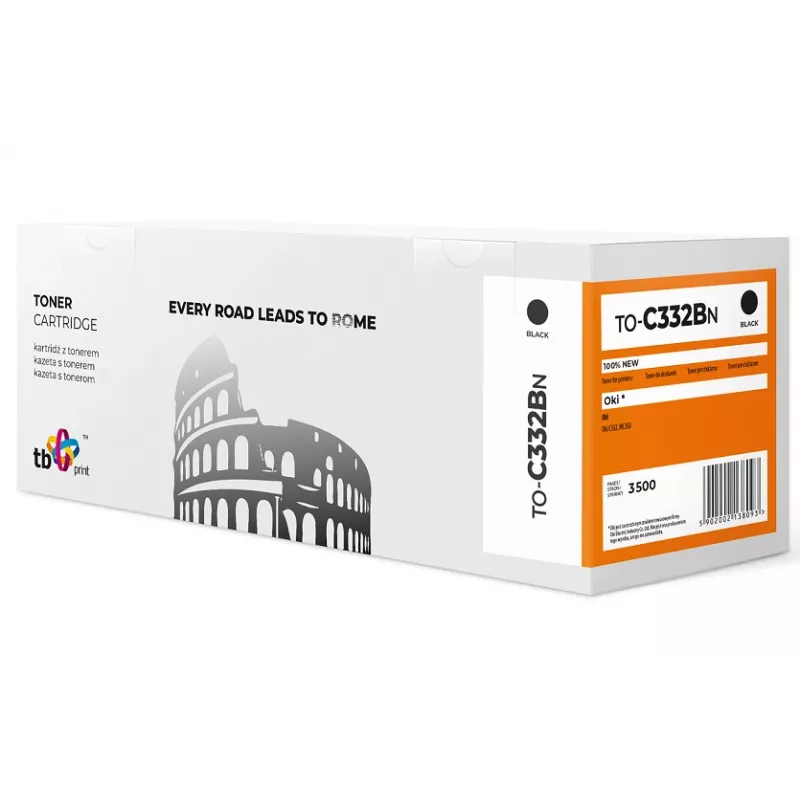 Toner OKI C332 TO-C332BN BK 100% novo 2000 páginas preto