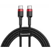 Cabo USB-C para USB-C Baseus CATKLF-G91 1 m, ficha USB-C, 0,48 Gbit/s, preto