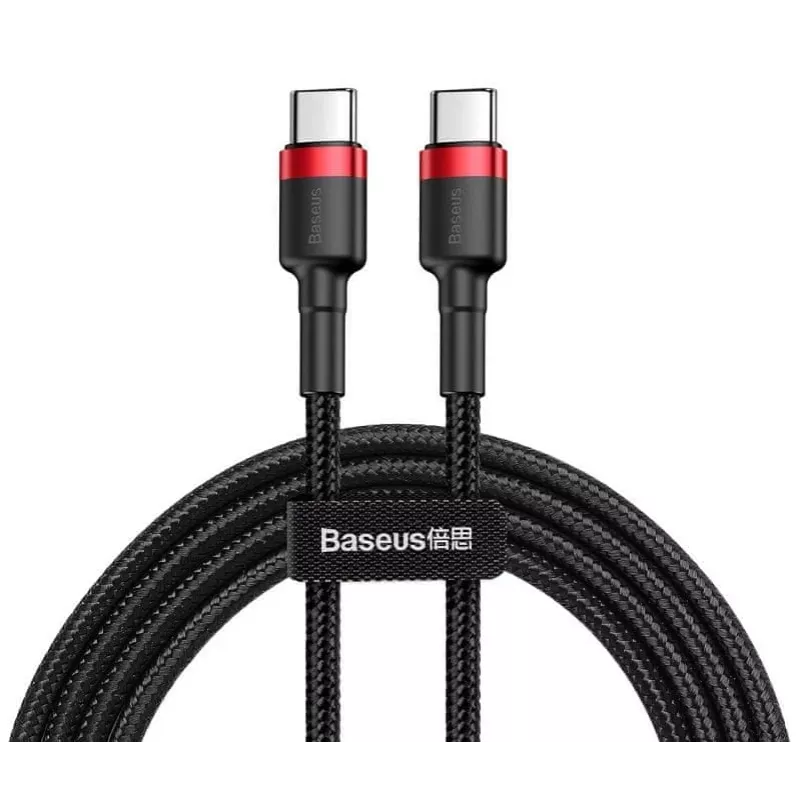 Cabo USB-C para USB-C Baseus CATKLF-G91 1 m, ficha USB-C, 0,48 Gbit/s, preto