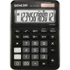 Calculadora SENCOR SEC 372BK LCD de 12 dígitos calculadora de secretária simples, alimentação por pilha