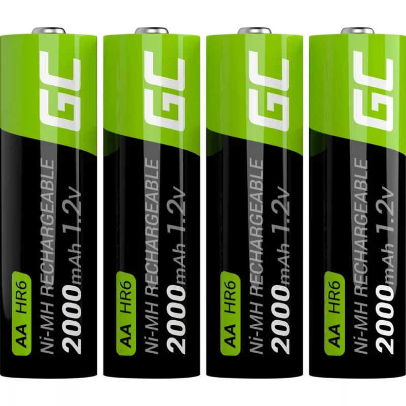 Pilhas recarregáveis Green Cell GR02 NiMH AA, 4 unid., 2000 mAh