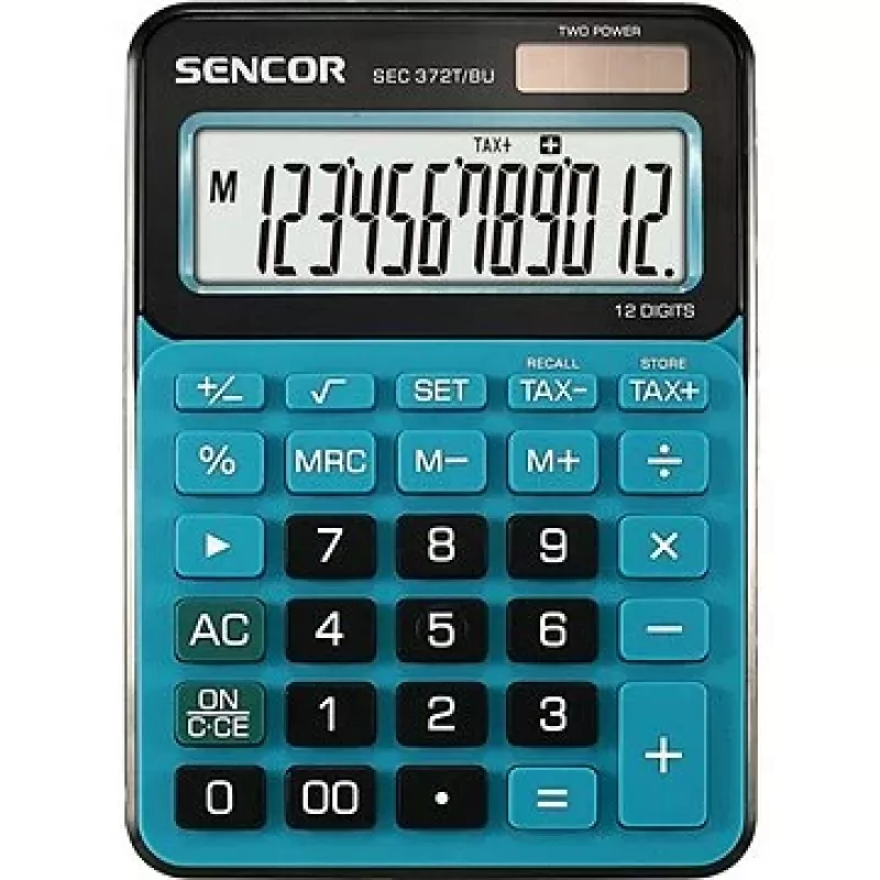 Calculadora SEC 372BU de secretária, LCD de 12 dígitos
