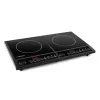 Esperanza EKH008 placa de cozinha, preto, bancada, placa de indução por zonas, 2 zonas