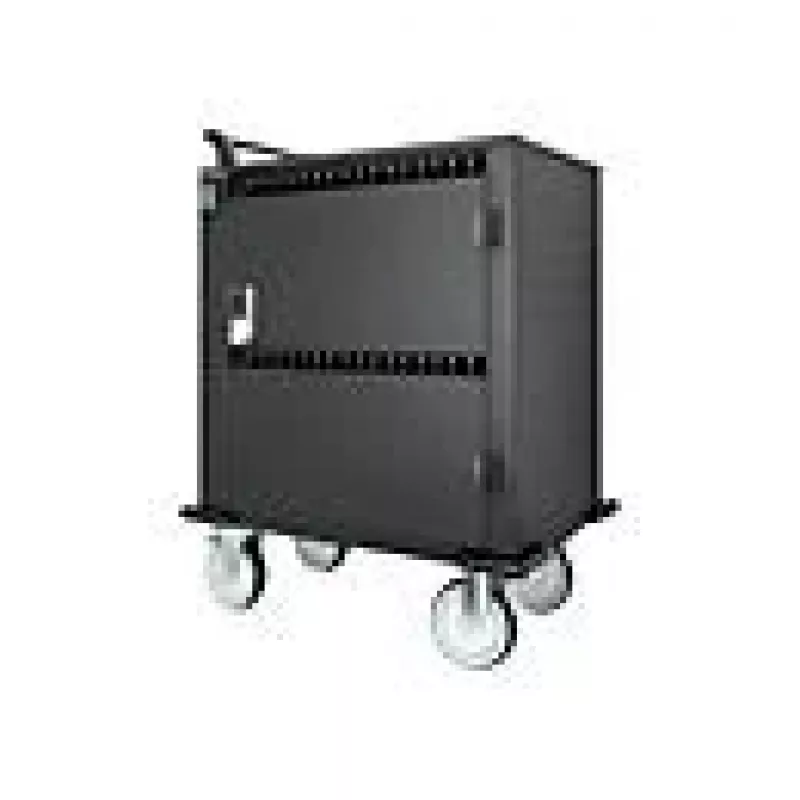 Carrinho de carregamento/trolley Manhattan 32 vias via USB-C para iPad até 13 polegadas, MacBook Air até 13 polegadas e Chromebook até 14 polegadas, também outros tablets/smartphones (com cabo dispositivo-para-USB-C), compartimentos 330x22x235 mm, cabo de carregamento do dispositivo não incluído (recomendado cabo USB-C 35