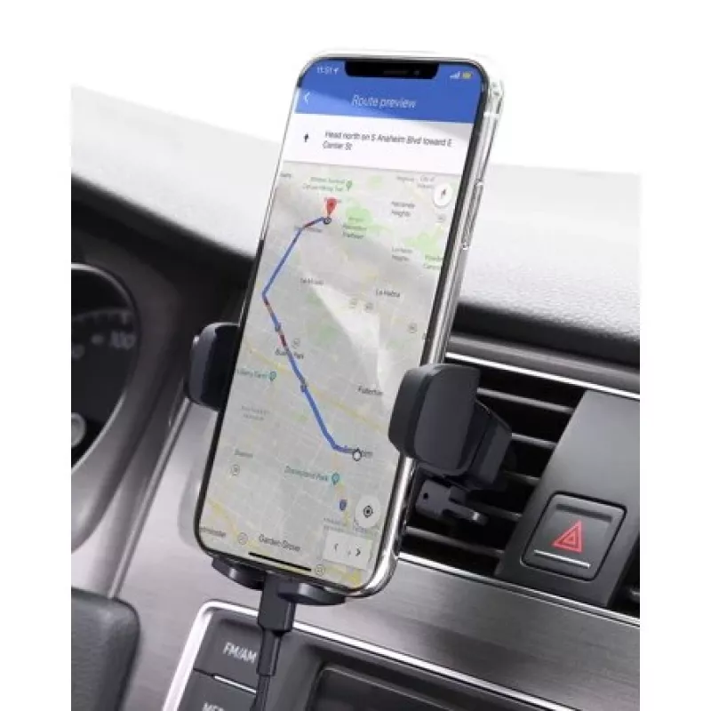Suporte de telemóvel para automóvel Aukey HD-C48 para grelha de ventilação, rótula de 360°