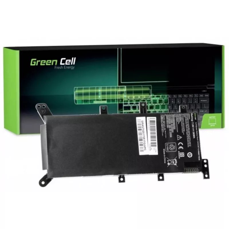 Bateria de portátil Green Cell para ASUS A555 F555 K555 R556 X555, LiPo 4000 mAh, 7,6 V, 4 células, preto