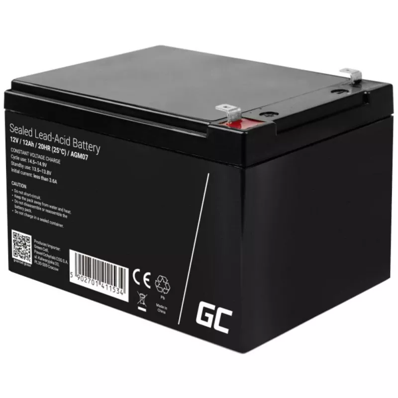 Bateria para UPS Green Cell AGM04 12V 7Ah chumbo-ácido selada (VRLA) preto, 1 unid.