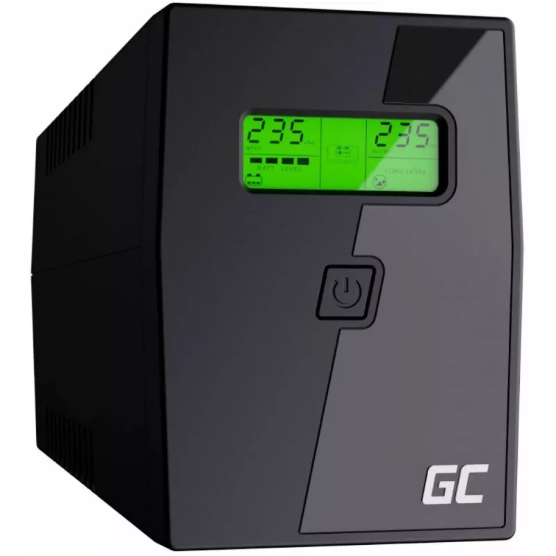 UPS Green Cell UPS01LCD fonte de alimentação ininterrupta Line-Interactive 0,6 kVA 360 W 2 tomadas