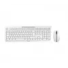 Teclado CHERRY Stream Desktop Recharge rato incluído universal RF sem fios QWERTZ alemão cinzento