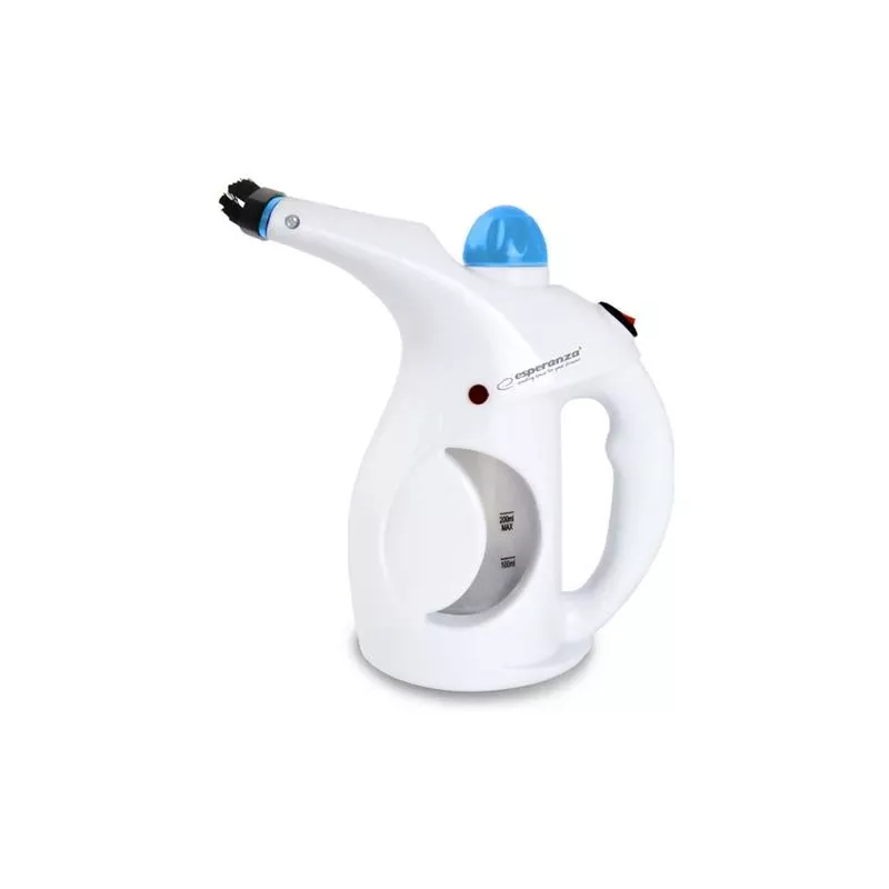 Vaporizador de mão ESPERANZA EHI006 — 800 W, 15 g/min vapor, depósito 0,2 L, cabo 1,5 m, preto