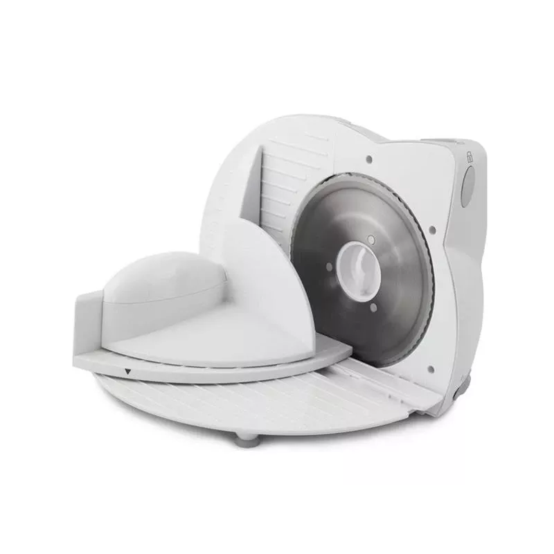 Máquina de cortar fiambre elétrica ESPERANZA EKM017W — 150 W, lâmina de aço inoxidável de 17 cm, espessura máxima de corte 15 mm, cor aço inoxidável, caixa em plástico
