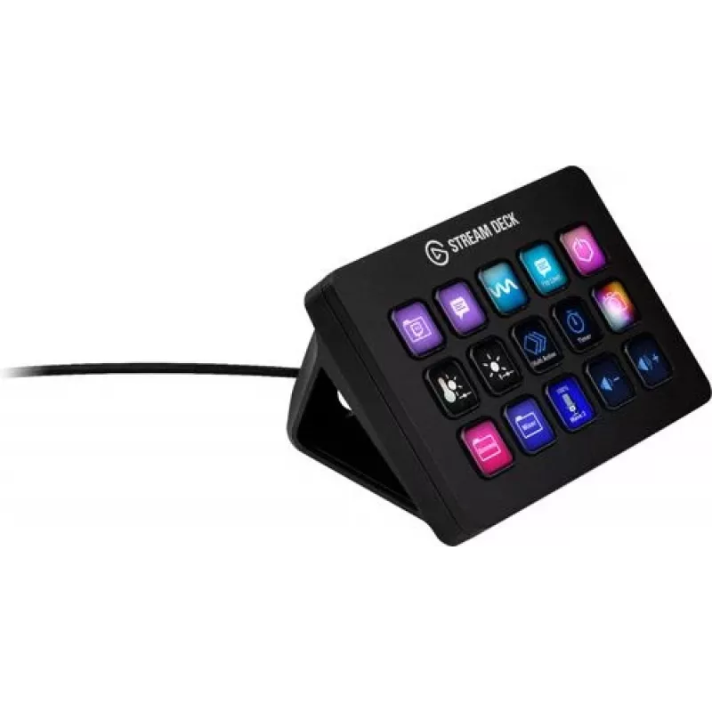 Elgato Stream Deck MK.2 – Painel de controlo de tarefas USB ajustável com 15 teclas clássicas, preto