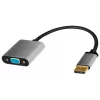 Adaptador de cabo LogiLink CDA0109 DisplayPort para VGA 0,15 m preto cinzento