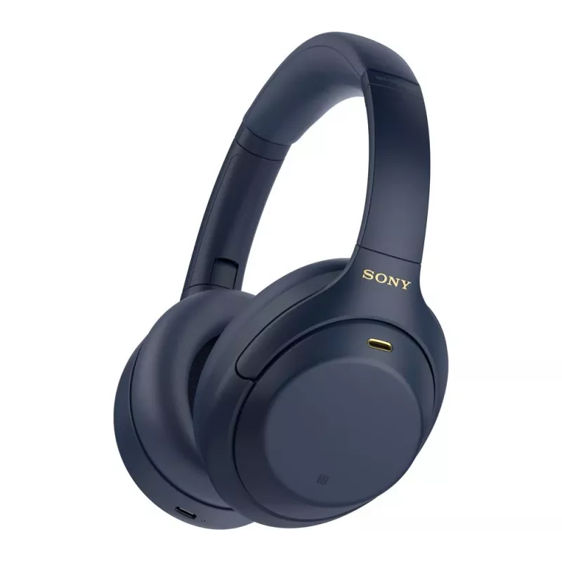 Auscultadores Sony WH1000XM4L.CE7, circumaurais, com fios e sem fios (Bluetooth, USB-C), azul, modo de utilização de arco de cabeça