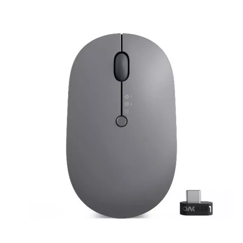 Rato Lenovo Go Multi-Device escritório ambidestro RF Wireless + Bluetooth ótico 2400 DPI