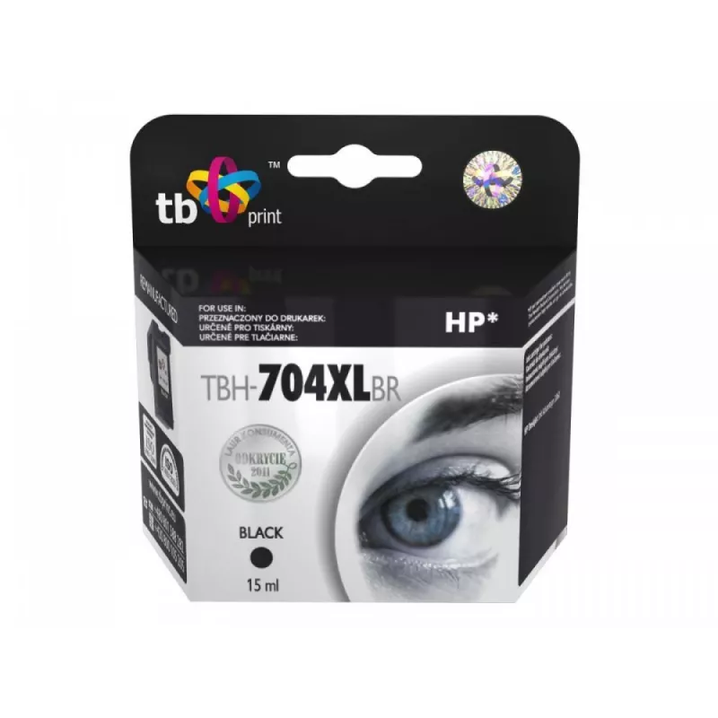 Tinta para HP DJ IA 2060 Preto recondicionada XL TBH-704XLBR (HP N.º 704 CN692AE)
