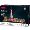 Puzzle 3D CubicFun City Line Paris LED 115 peças