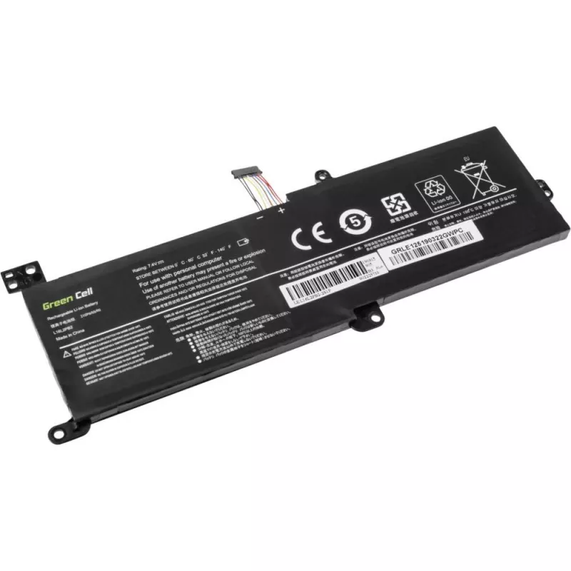 Bateria Green Cell LE125 para Lenovo IdeaPad (7,4 V, 3500 mAh, LiPo, preto)