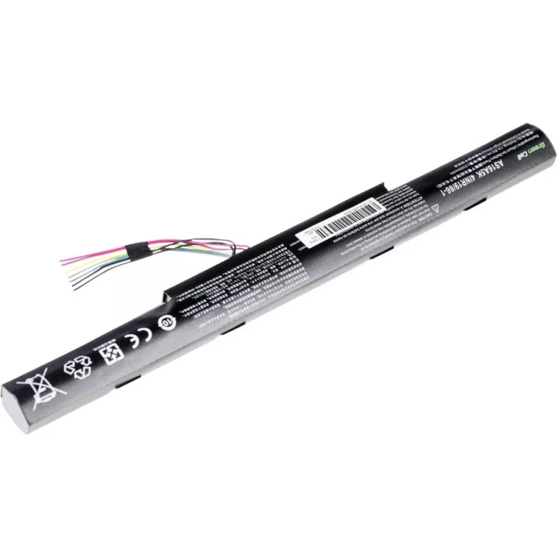 Bateria Green Cell AC51 para Acer Aspire E15/E17 — Li-Ion 14,8 V 2200 mAh 4 células, preto