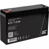 Bateria recarregável de chumbo-ácido selada Green Cell AGM12 6 V 7000 mAh preto