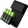 Carregador Green Cell GC VitalCharger com 4× pilhas recarregáveis AA 2000mAh NiMH