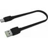 Cabo USB-A para USB-C Green Cell KABGC03 — 0,25 m, preto, 480 Mbit/s