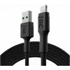Cabo Lightning Green Cell KABGC18 — 2 m, Lightning para USB-A, preto