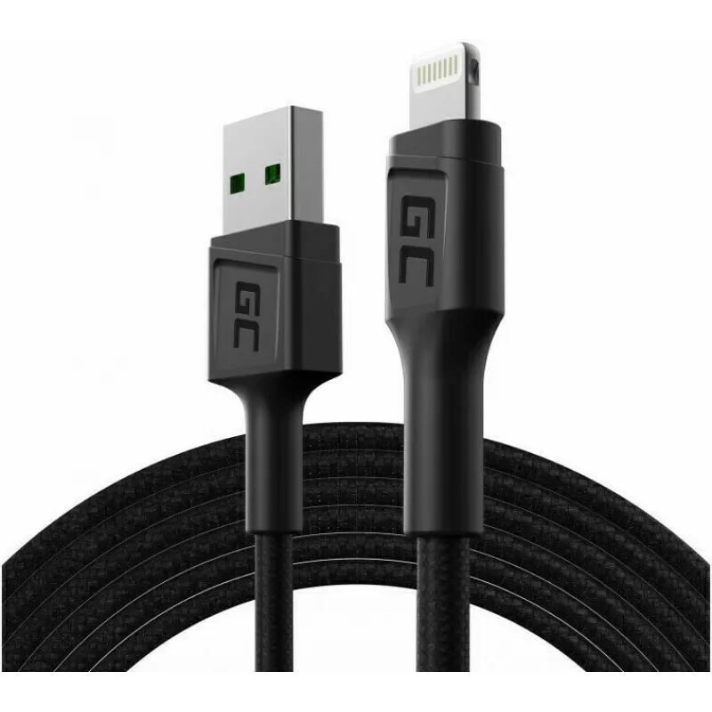 Cabo Lightning Green Cell KABGC18 — 2 m, Lightning para USB-A, preto