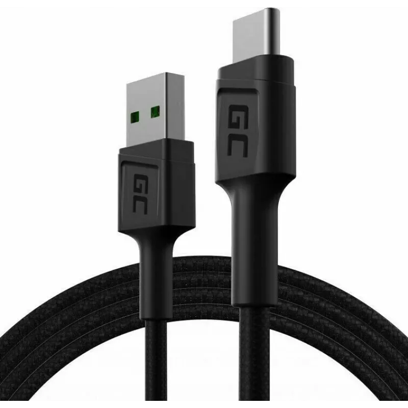 Cabo USB Green Cell KABGC22 USB 2.0 1,2 m USB A USB C preto