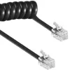 Cabo espiral RJ10/4P4C/2m/preto