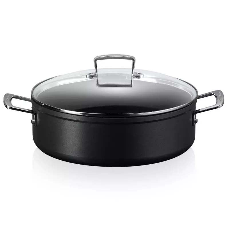 Sauté antiaderente reforçada Le Creuset com tampa de vidro 28 cm