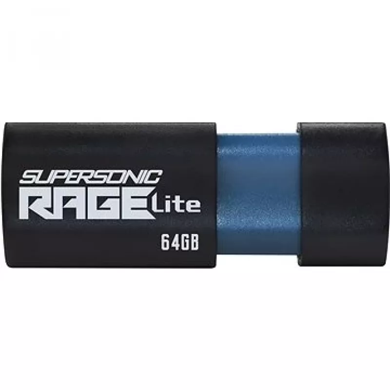 Pen drive PATRIOT Supersonic Rage Lite 64 GB USB Type-A 3.2 Gen 1, mecanismo deslizante, resistente a choques
