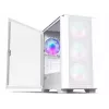 Caixa Micro-ATX Montech AIR 100 ARGB com quatro ventoinhas ARGB pré-instaladas, design ultra-minimalista, painel frontal em malha fina, elevado fluxo de ar, lateral única