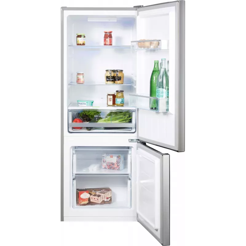 Amica FK244.4X(E) frigorífico combinado de instalação livre, congelador em baixo, frigorífico de 153 l, congelador de 52 l, FrostControl, classe energética E