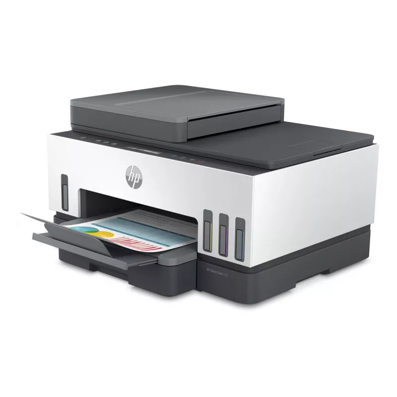 Impressora multifunções HP Smart Tank 750, depósito de tinta, cor, Wi-Fi, Smart App, duplex, ADF, alimentador automático de documentos