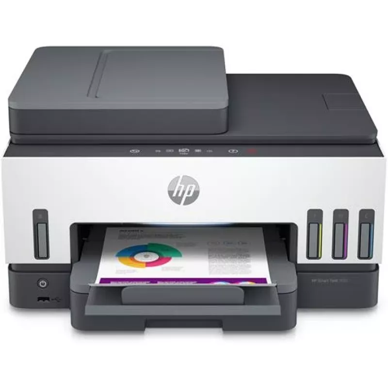 HP Smart Tank 7605 Impressora multifunções a cores sem fios, impressão frente e verso; copiadora, scanner