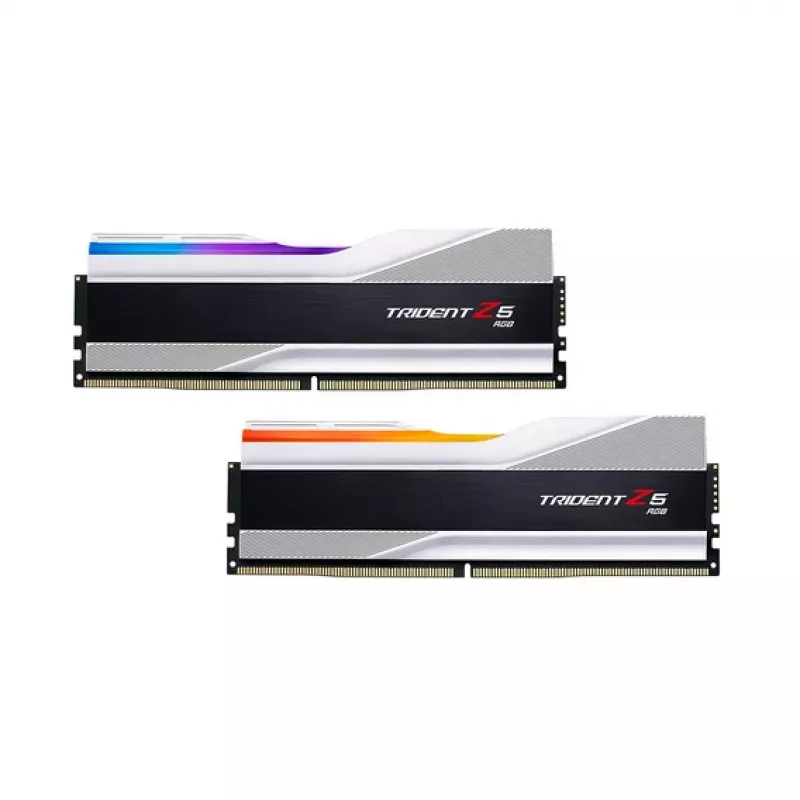 DIMM 32 GB DDR5-6000 (2x 16 GB) Dual-Kit, memória RAM prateada, F5-6000J3636F16GX2-TZ5RS, Trident Z5 RGB, INTEL XMP
