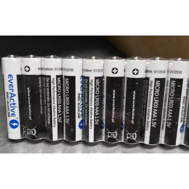 Pilha alcalina descartável everActive LR0310PAK AAA 1,5 V 1250 mAh pack de 10