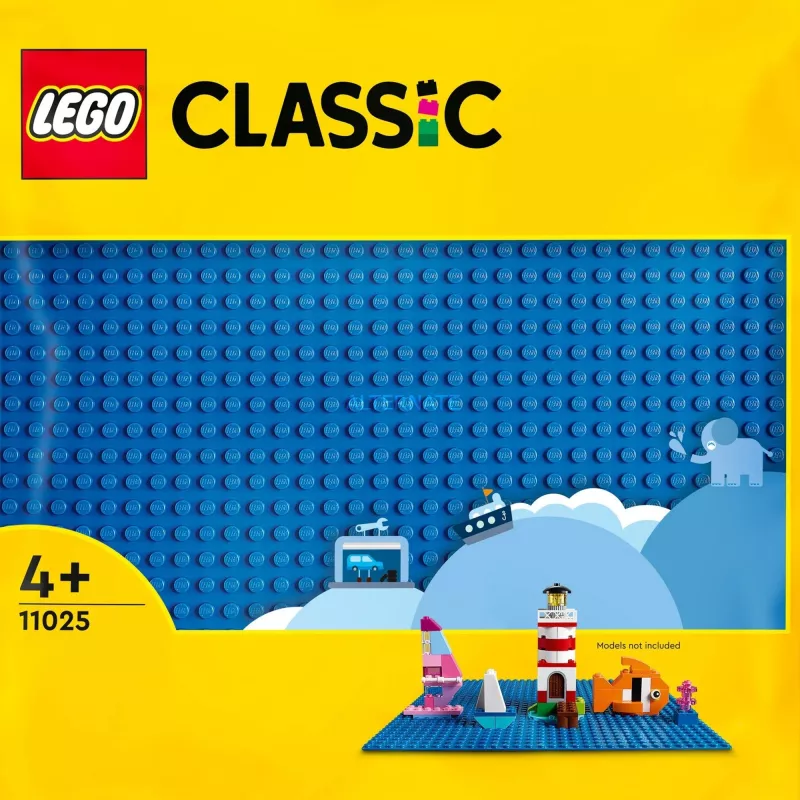Placa de construção LEGO 11025 — placa de base azul 32x32 pinos, 250×250 mm
