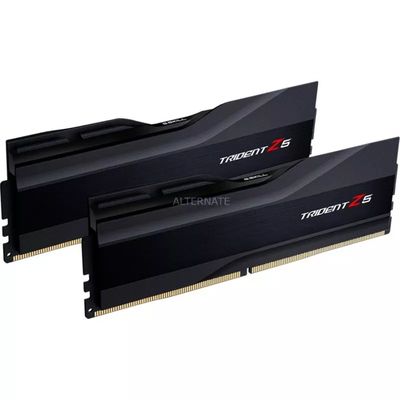 DIMM 32 GB DDR5-6400 (2x 16 GB) Dual-Kit, memória RAM preta (mate), F5-6400J3239G16GX2-TZ5K, Trident Z5, INTEL XMP