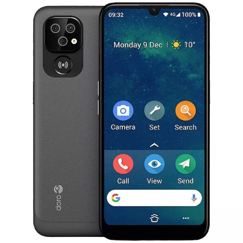 Doro 8100 Plus 15,5 cm (6,1 polegadas) Dual-SIM Android 11 Go Edition 4G USB Type-C 2 GB 32 GB 3000 mAh cinzento (380501)